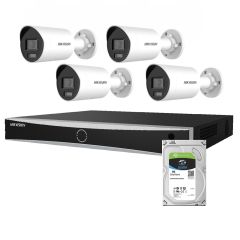 Voordelig en goed Hikvision 4 x 8MP - Smart Hybrid Colorvu camera's 2.8mm met NVR met PoE incl. 2TB