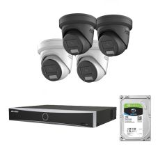 Voordelig en goed Hikvision 2x 4MP Hybrid ColorVu buiten camera's met NVR