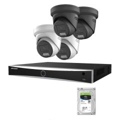 Voordelig en goed Hikvision 2x 8MP Colorvu Smart Hybrid camera's met 8 kanaals recorder met PoE